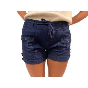 Justice Navy Blue Cargo Shorts. Size 16R